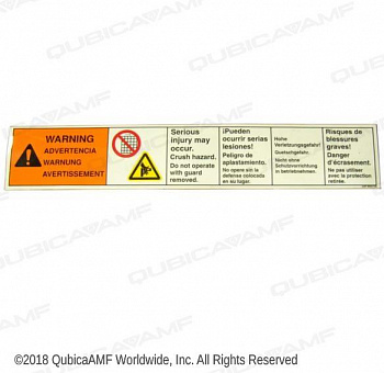 088001154 Наклейка End Guard Safety Label