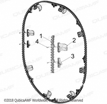 088001561 Цепь с роликами в сборе Roller Chain Assy, Odd